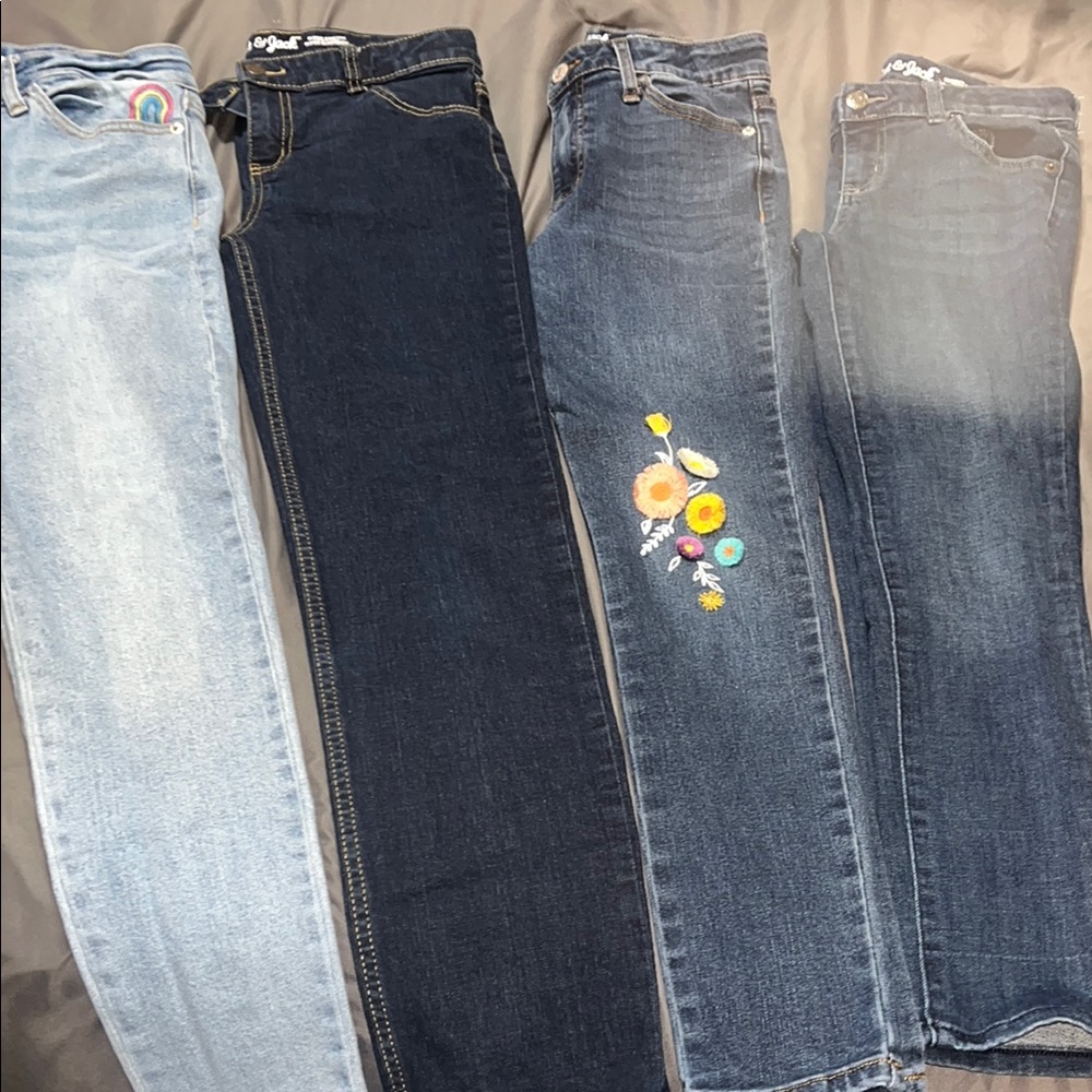 Stylish Girl’s Jeans Set - Blue and Black